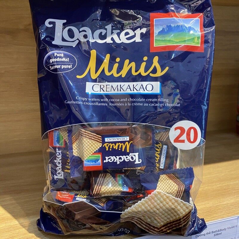 Bánh xốp Loacker Classic Minis Cremkakao Ý gói 200g