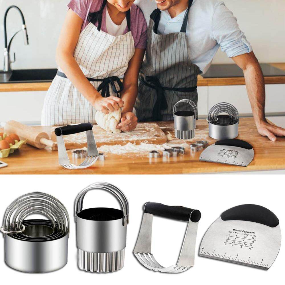 Dụng cụ nạo bánh ngọt bằng thép không gỉ, máy xay bột, bộ dụng cụ cắt bánh quy & cắt bánh quy vẫy