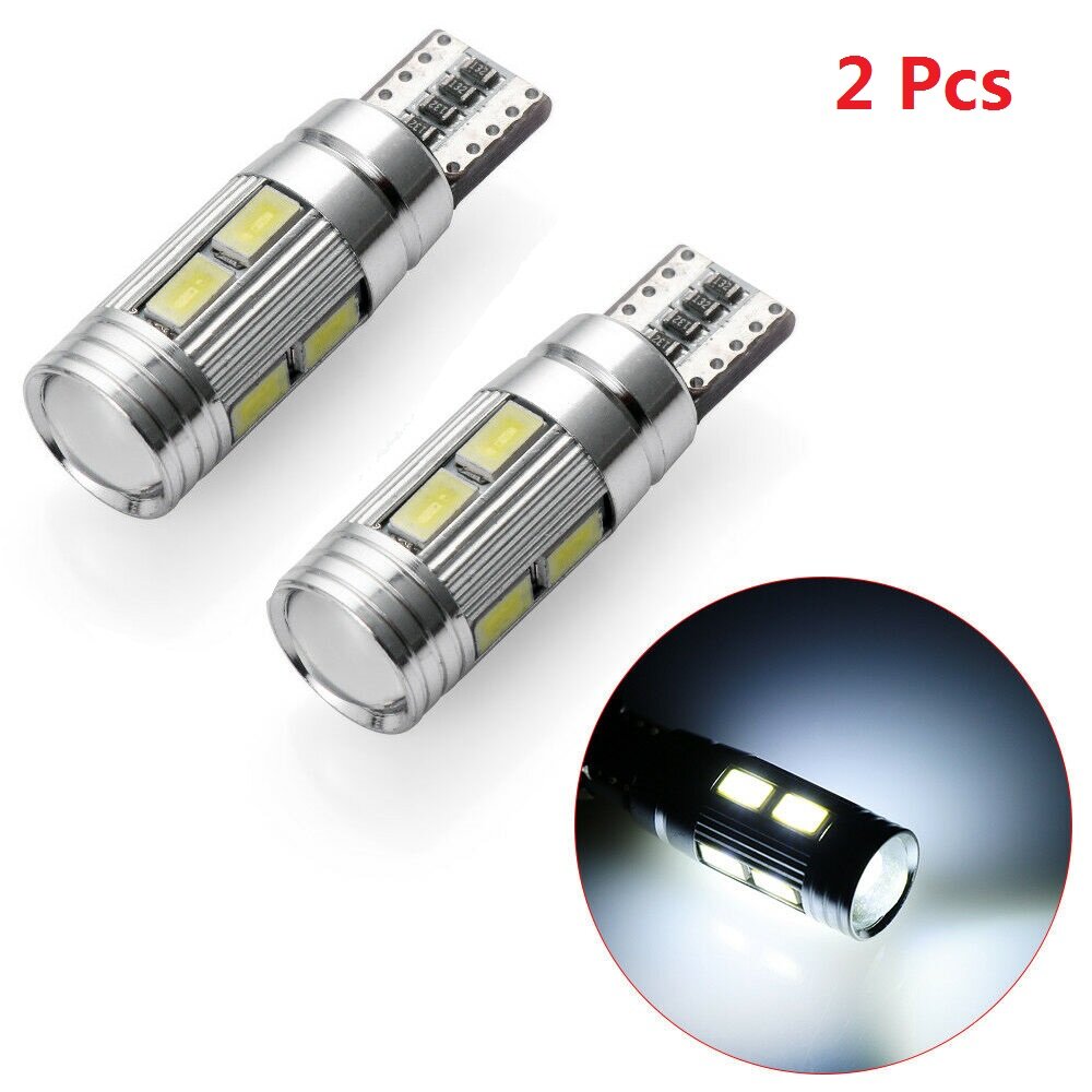 [Bhkasdi] 2 chiếc T10 Trắng 5630 LED 194 W5W 10 SMD CANBUS không có lỗi xe bóng đèn Chêm bên