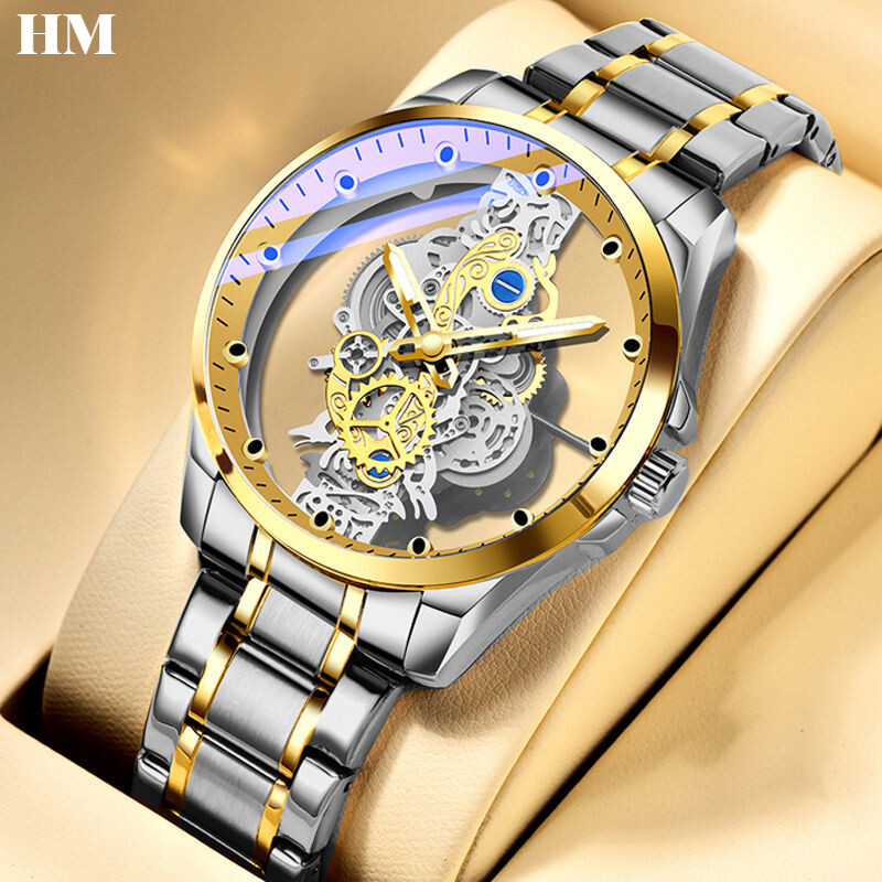Đồng hồ nam đồng hồ cơ lộ máy tự động chống nước hai mặt xu hướng tourbillon