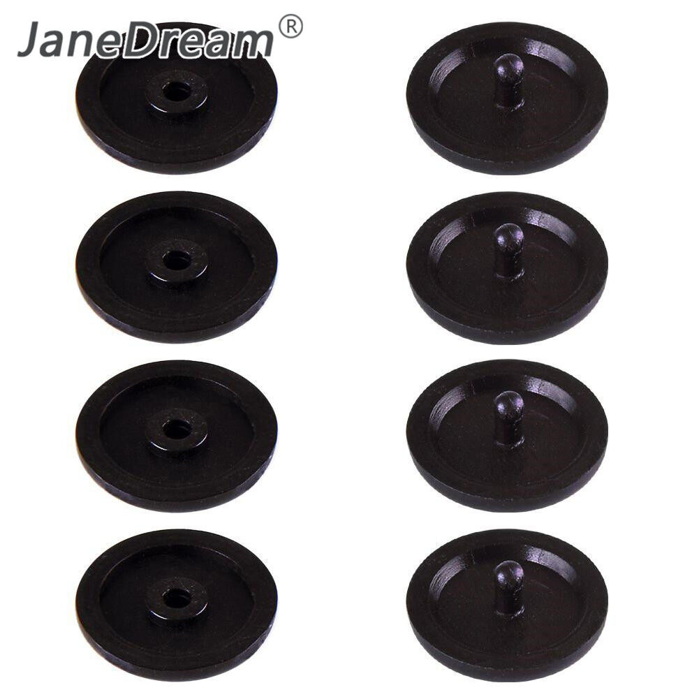 Janedream 4 Chiếc Kẹp Vạn Năng Dây Đai An Toàn Khóa Chặn Dụng Cụ Bấm Nút An Toàn Linh Kiện Ô Tô Màu Đen