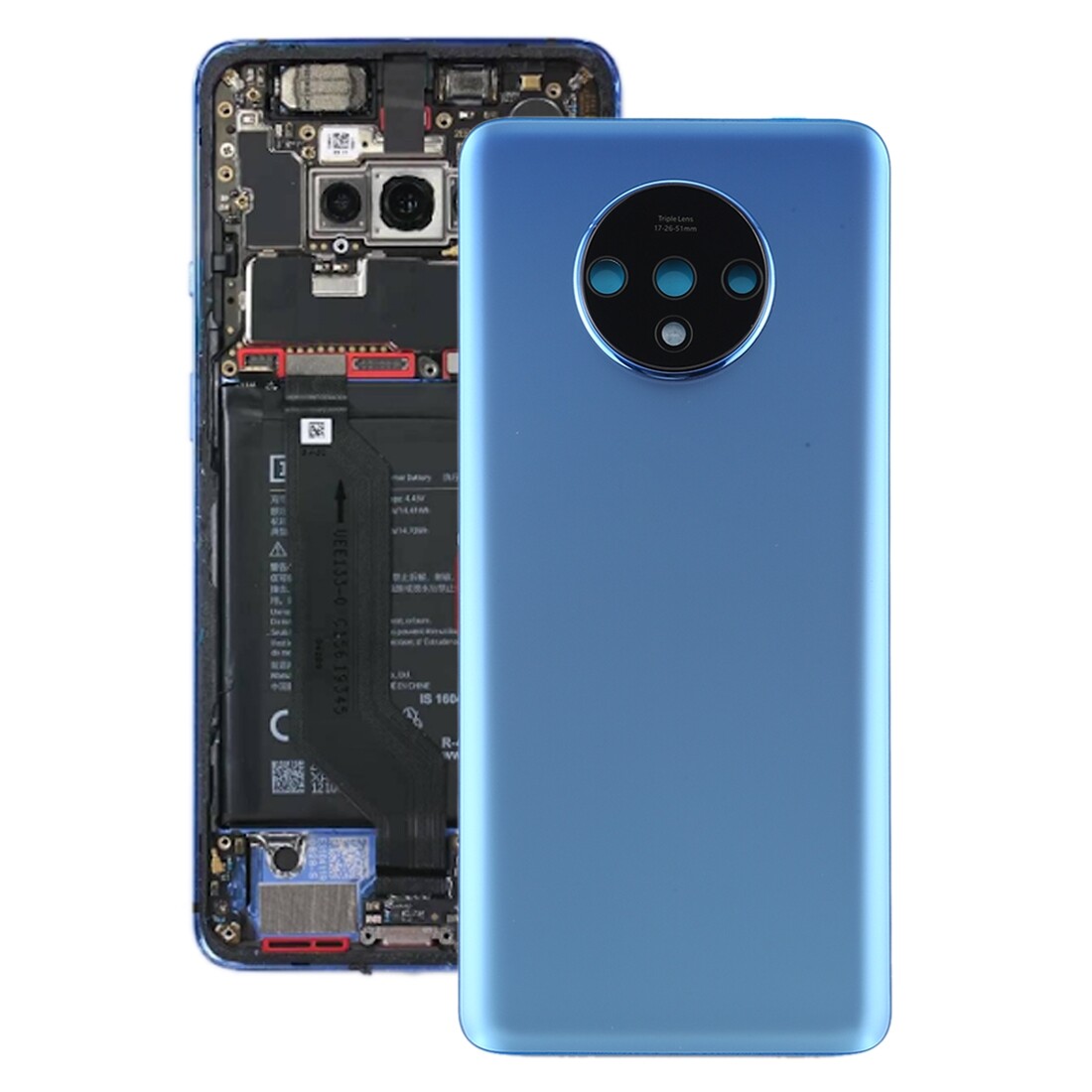 Nắp lưng chính hãng với nắp ống kính máy ảnh cho oneplus 7t