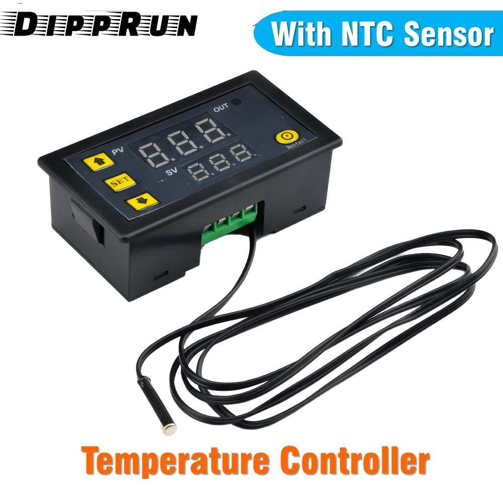 Dipprun w3230 DC 12V 20A kỹ thuật số LED nhiệt độ thông minh công tắc bộ điều khiển Bộ điều khiển nhiệt độ 12V Mô-đun cảm biến Hội Đồng Quản trị với điều khiển làm mát làm nóng cảm biến