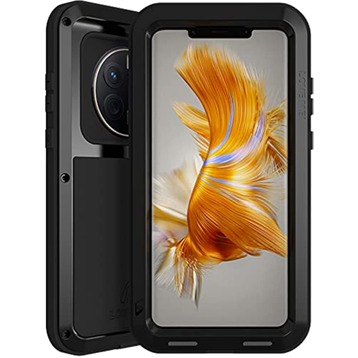 Ốp lưng Love mei cho Huawei Mate 50 Pro & Mate 50 trường hợp, ngoài trời chịu lực cao gồ ghề đầy đủ Bảo vệ cơ thể trường hợp Armor Bumper nhôm bụi kim loại/trường hợp Chống sốc với kính cường lực cho Huawei Mate 50 Pro & Mate 50