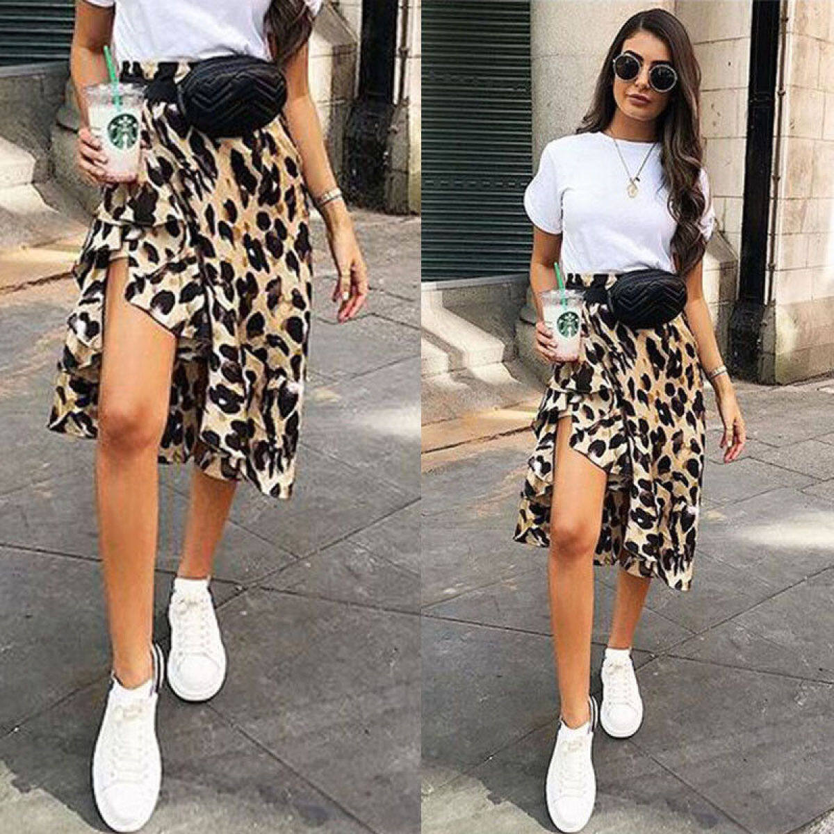 леопардовая юбка карандаш фото