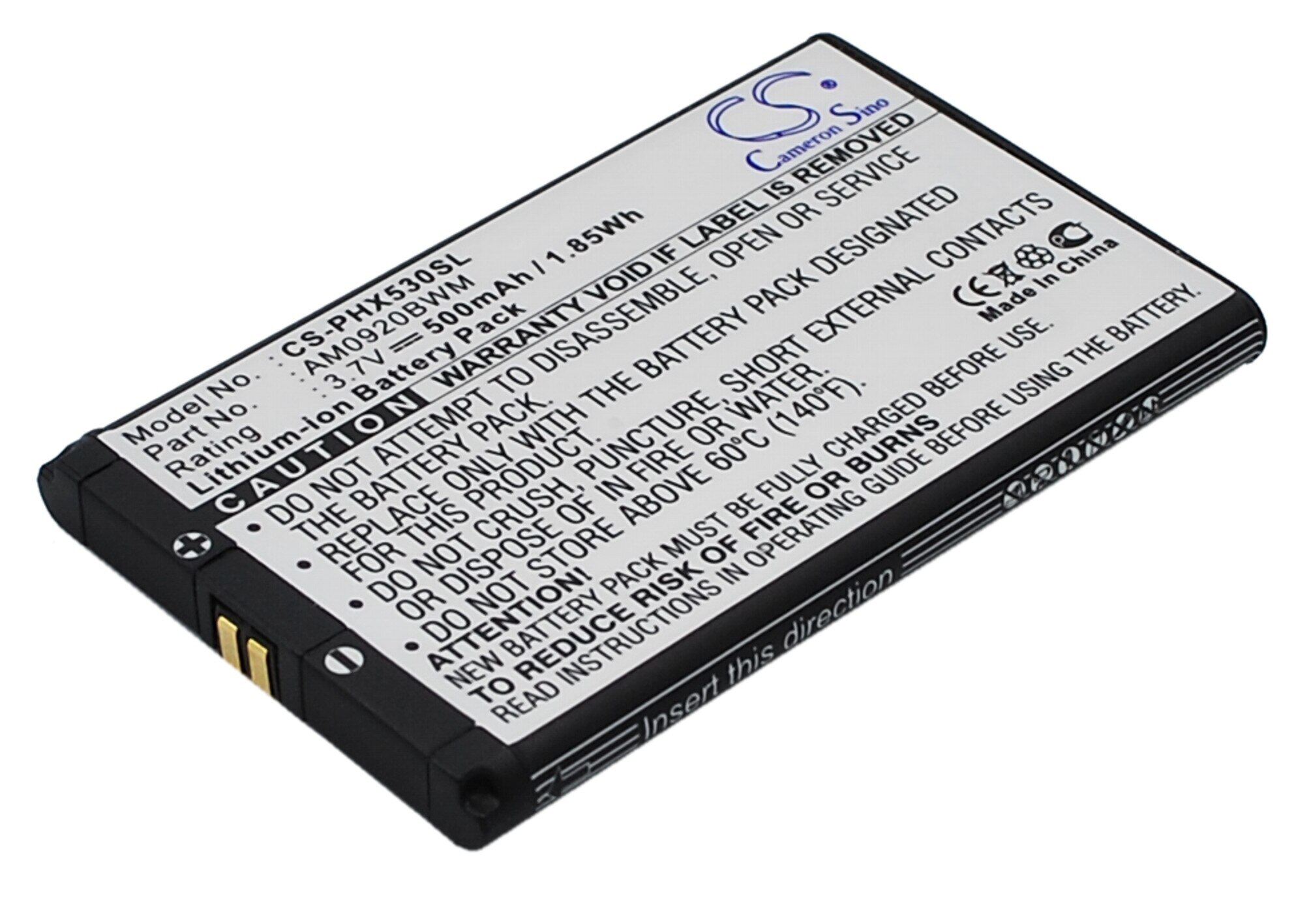 Pin cs 500mah/1,85wh cho philips 9 @ 9q,9a9q,x530,xenium 9 @ 9q,xenium 9a9q,x530 ab0890cwm,ab0920bwm,am0920bwm