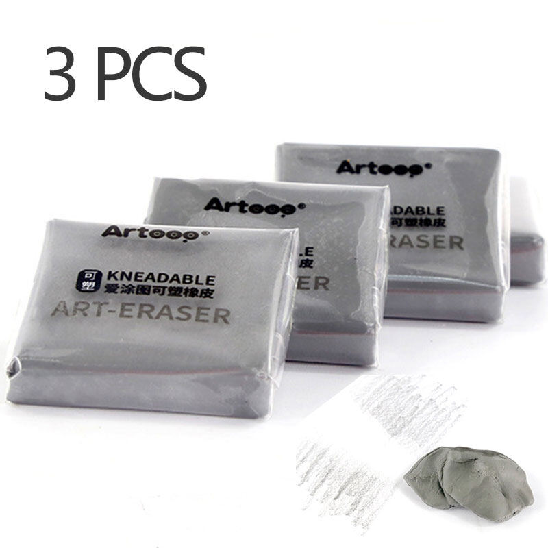 3 Cái Tẩy Nghệ Thuật Biến Dạng, Phác Thảo Nhựa Dẻo Mềm Văn Phòng Phẩm Sử Dụng Sơn
