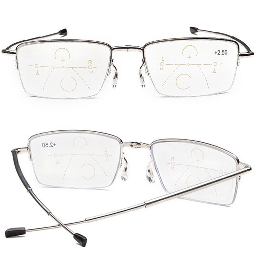 Folding Progressive Multifocal Reading Glasses Alloy Glasses Frame See