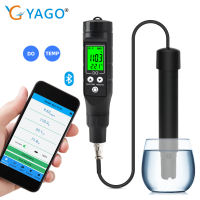 RCYAGO bluetooth làm Meter Đồng hồ nước thông minh Máy đo nồng độ oxy hòa tan phát hiện oxy cho cá Pond nhiệt độ auarium nước biển