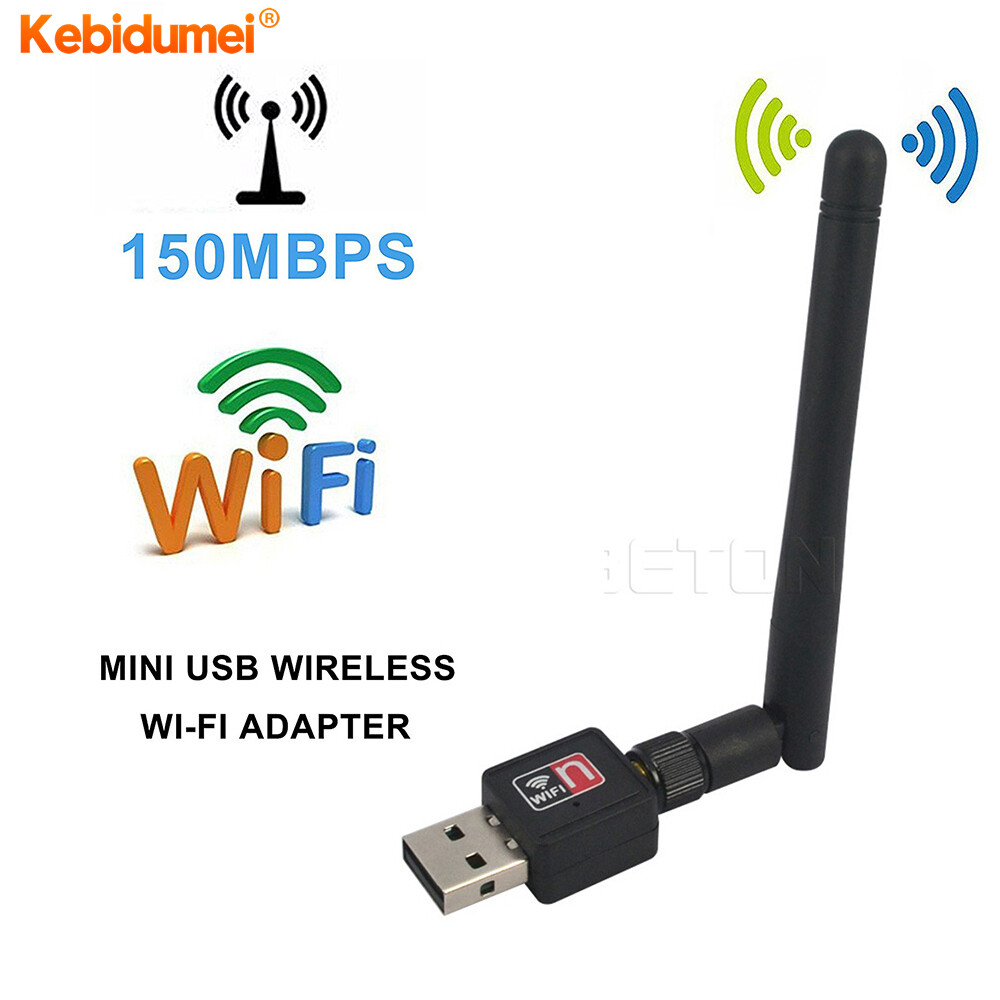 Kebidumei Bộ Chuyển Đổi Wifi Mini 150Mbps Ăng Ten WiFi USB Card Mạng LAN Mạng Không Dây 802.11n/G/B Cho Windows XP Vista 7 8