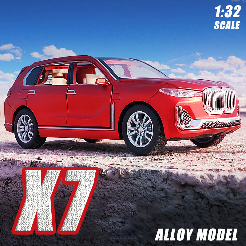 【RUM】 Xe Đúc Khuôn Mẫu Xe Hợp Kim BMW X7 1:32 Đồ Chơi Hiệu Ứng Ánh Sáng & Âm Thanh Cho Bé Trai, Đồ Chơi Cho Trẻ Em Quà Tặng Cho Bé Trai Mô Hình Xe Hơi Cho Bé Trai Sưu Tập
