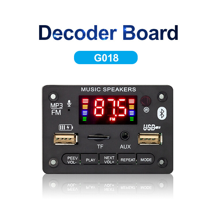 2x40w bluetooth 5.0 giải mã board với ghi âm cuộc gọi wma wav tf/thẻ usb fm từ xa board khuếch đại
