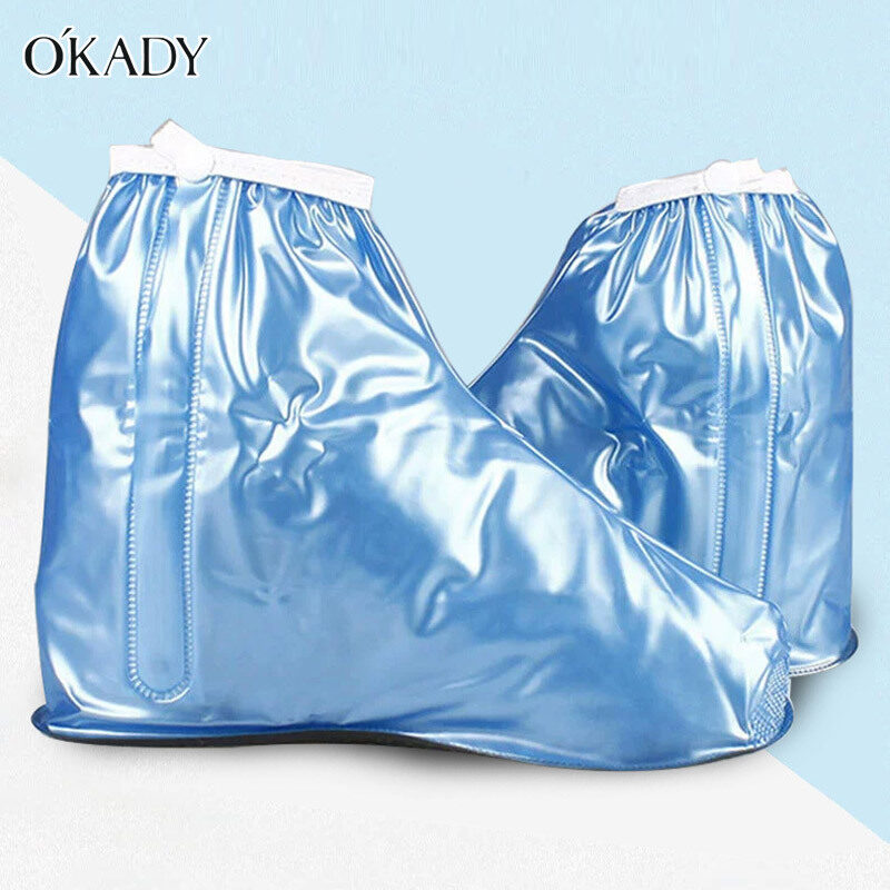 O'KADY Children's waterproof rain boots shoe cover PVC thickened waterproof non-slip boys and girls outdoor PVC shoe cover