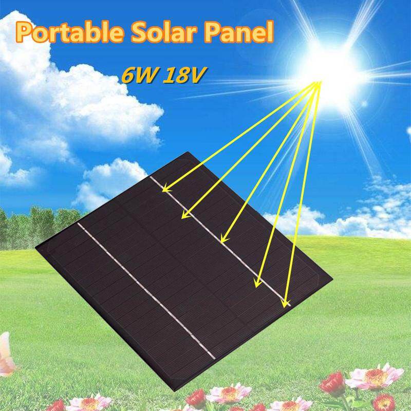 ?การจัดส่ง + ข้อเสนอฉับพลัน?6W 18 โวลต์ 0.33A แผงโซล่า Power ที่ชาร์จโซล่าเซลล์ Monocrystalline ที่หนีบแบตเตอรี่ใหม่