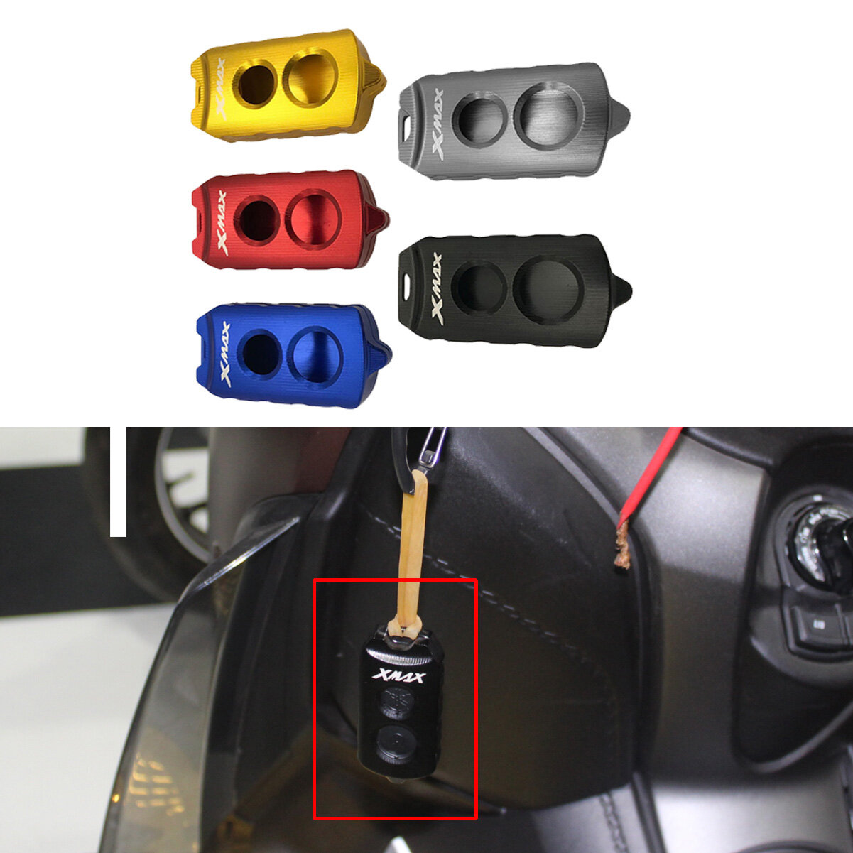 SEMSPEED Motorcycle 3D Remote Control Keychain Case Cover Key Chain Bag For YAMAHA XMAX X-MAX 400 300 250 125 2017-2022 ราคา 448 บาท*ส่งฟรี