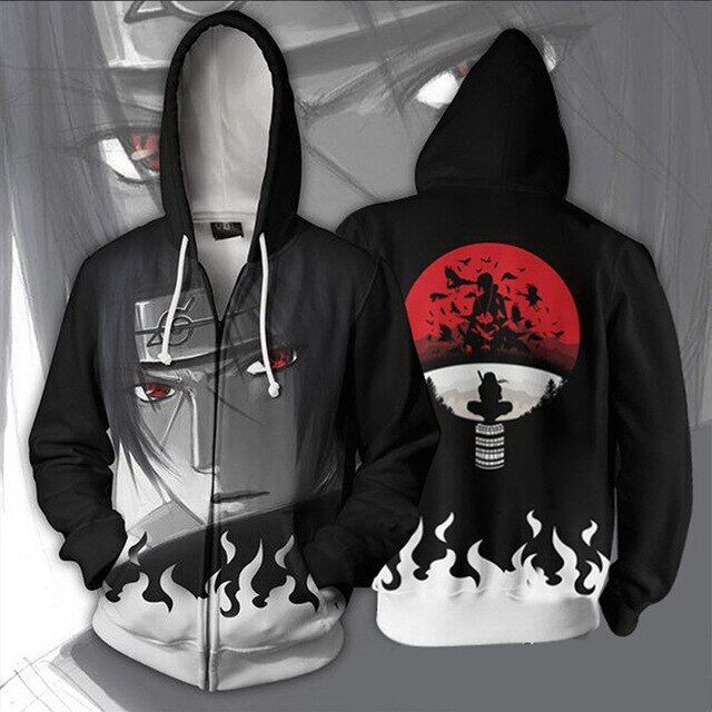 Akatsuki Áo Hoodie 3d Hóa Trang Áo Nỉ Mùa Thu Thường Ngày Harajuku Anime Nhật Bản Trang Phục In Hình Đám Mây Đỏ Sasuke Kakashi S-5xl