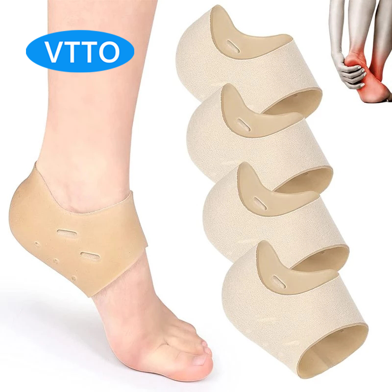 VTTO 1 Cặp Miếng Bảo Vệ Gót Chân Bằng Silicon Miếng Lót Gót Chân Gel Để Giảm Đau Gót Chân Khô Nứt Do Viêm Cân Gan Chân 1 Cặp