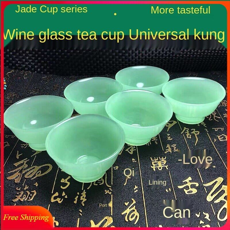 Tách trà gia dụng, ly rượu vang, bát trà ngọc bích, bộ trà kung fu, bộ trà xanh mặt trời màu ngọc bích bộ chén rượu hương vị chén nước
