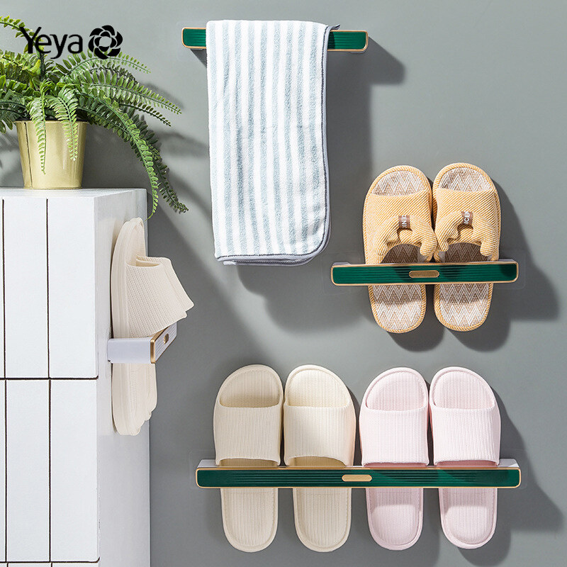 Yeya giá để giày phòng tắm giá để giày không đục lỗ giá treo khăn phòng tắm gia đình giá để dép không đinh gắn tường