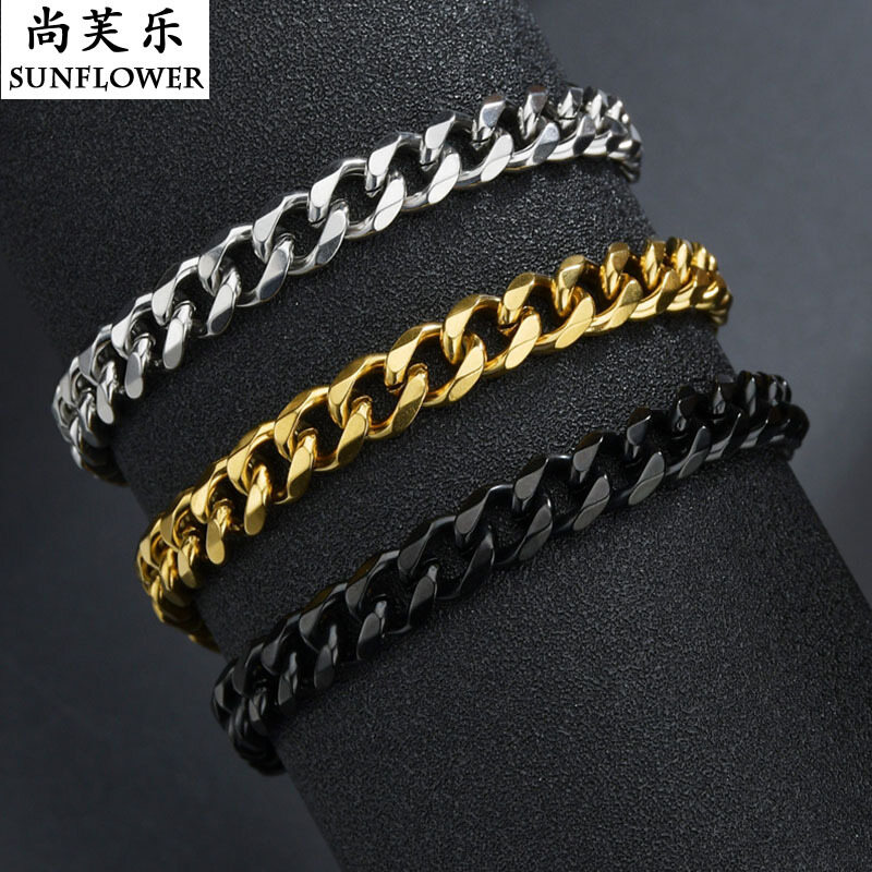 Vòng Đeo Tay Thời Trang Bằng Thép Không Gỉ Hiphop, Vòng Tay Nam Bằng Thép Titan Dành Cho Nam