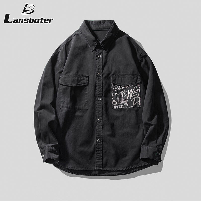 Lansboter áo khoác mới nam màu trơn dài tay áo Khoác Khóa Kéo Có Mũ Phong Cách Harajuku áo khoác Jacket đẹp trai