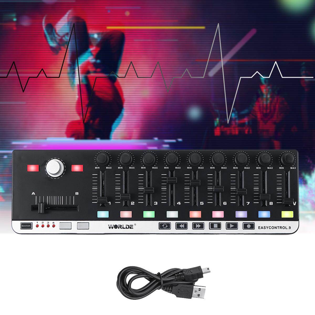 Generic WORLDE EASYCONTROL.9 MIDI Controller Lighting Backlit USB