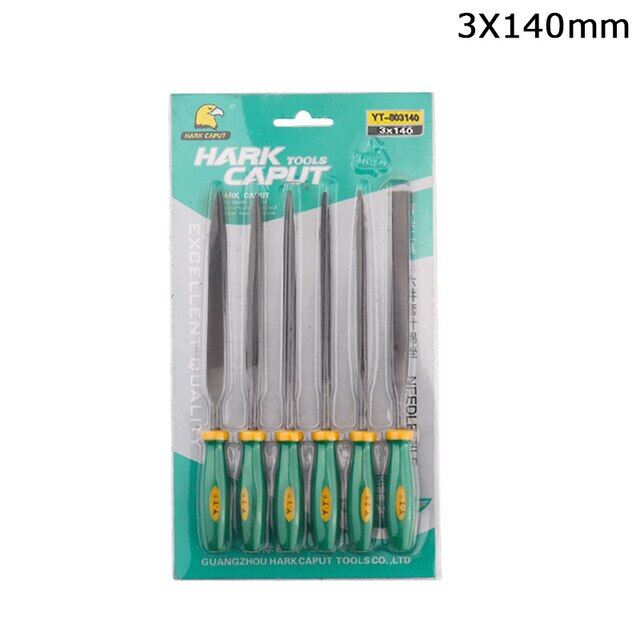 6pcs/set Needle Files 140/160/180mm Metal File Set For Sharpening Stone Wood Carving Jewelry Grinding Hand File Tools