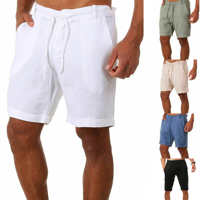 Mode shop quần đùi vải lanh cho nam quần soóc vải lanhquần mùa hè vừa vặn