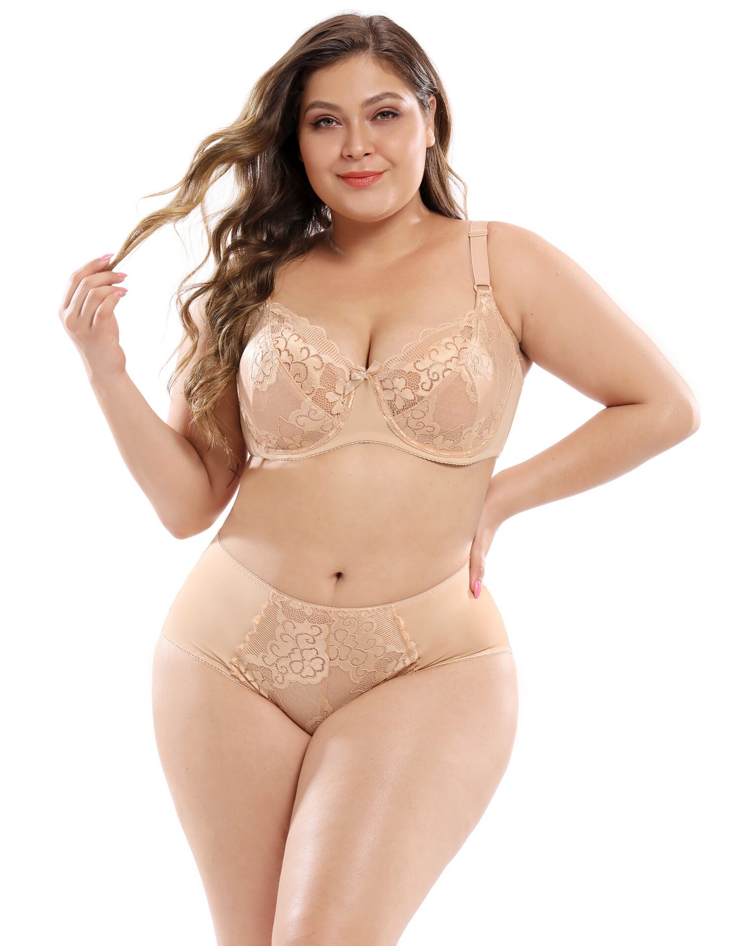 INTIMA 2024 Large Plus Size Bra and Panties Set for Women Size 36E-46E  Floral Lace Ultra-thin Underwear Ladies Bras Set Underwired Brassiere Push  Up Bralette