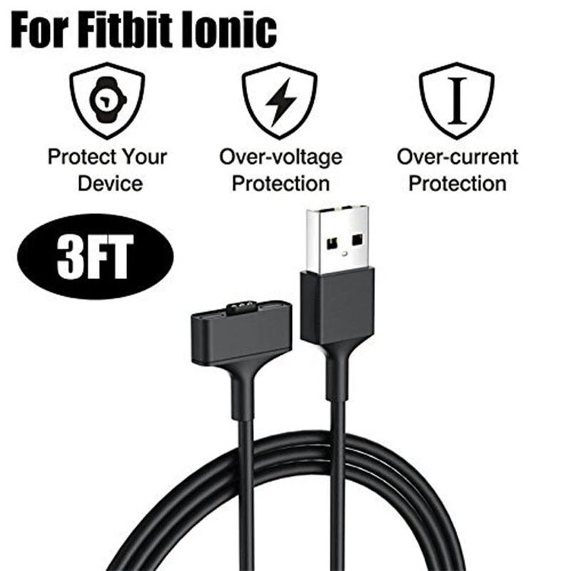 Bộ sạc thay thế 1m cho đồng hồ fitbit ionic dây sạc usb cáp sạc cho đồng hồ thông minh ion fit bit phụ kiện dây đeo thông minh