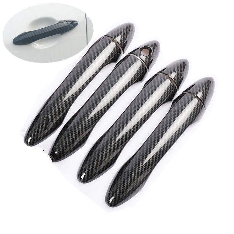 Cho kia k3 / kia cerato 2012 2013 2014 2015 2016 2017 carbon fiber chrome cửa xe xử lý bao gồm trim nhãn dán kiểu dáng essories