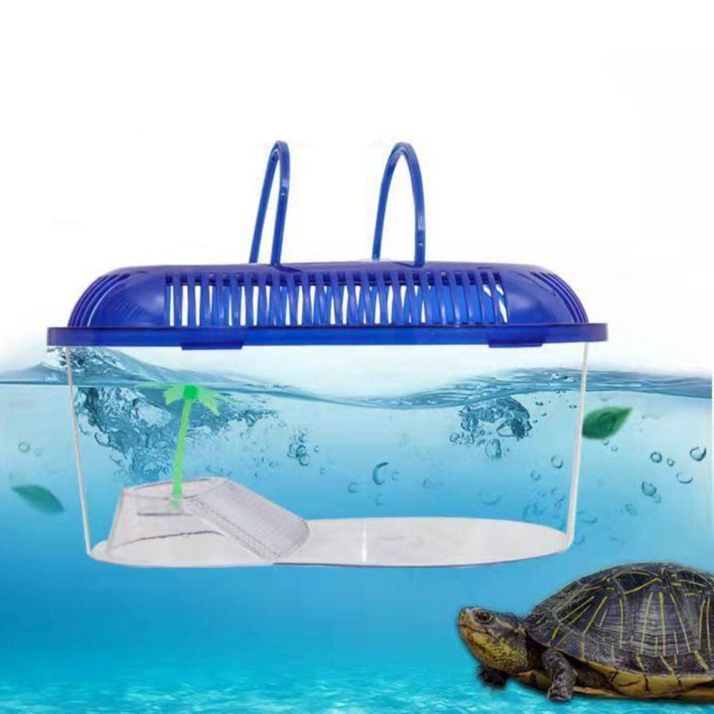 GUDY Practical Goldfish Feeding Box Durable Household with Handle Turtle