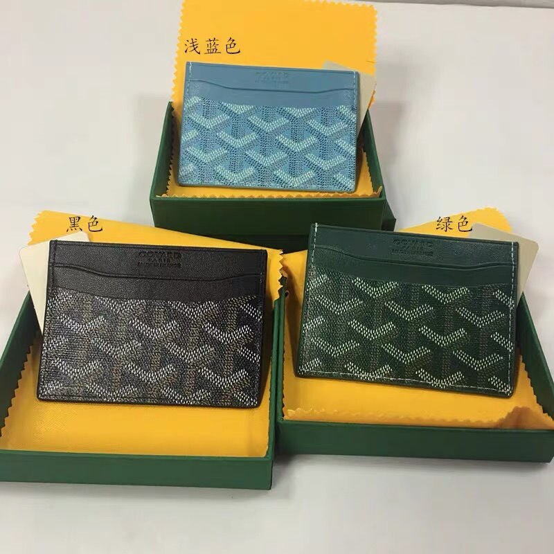 goyard Card Holder Multifunctional Document Words Unisex Style