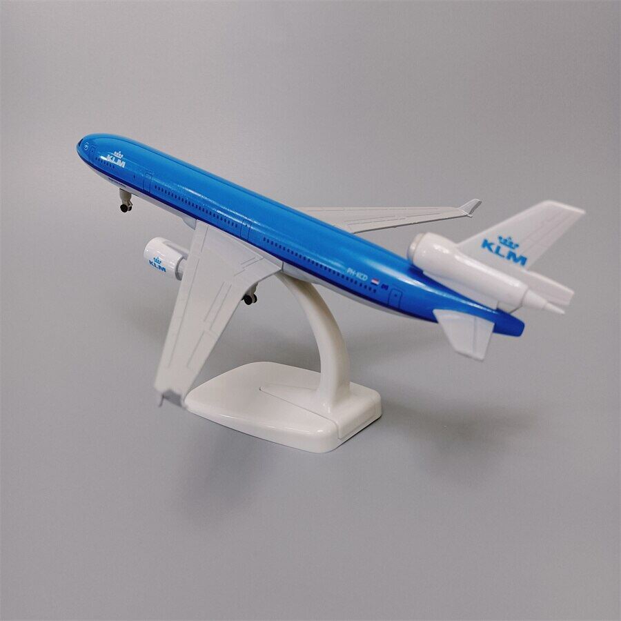 Mô hình máy bay đúc khuôn klm airlines md md-11 airways mới 20cm của hà lan mô hình máy bay kim loại hợp kim đồ chơi máy bay có bánh xe w