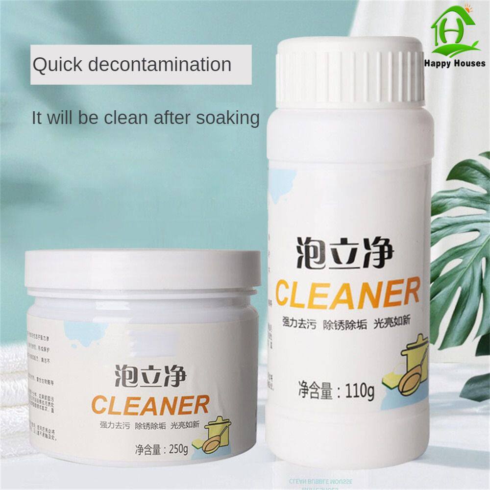 Nhà Hạnh Phúc bong bóng chất làm sạch đa chức năng bong bóng bột nhà vệ sinh nhà bếp mạnh mẽ nặng bụi bẩn rửa nồi đáy loại bỏ rỉ sét giàu các hạt oxy sinh thái, phân hủy sâu của bụi bẩn,