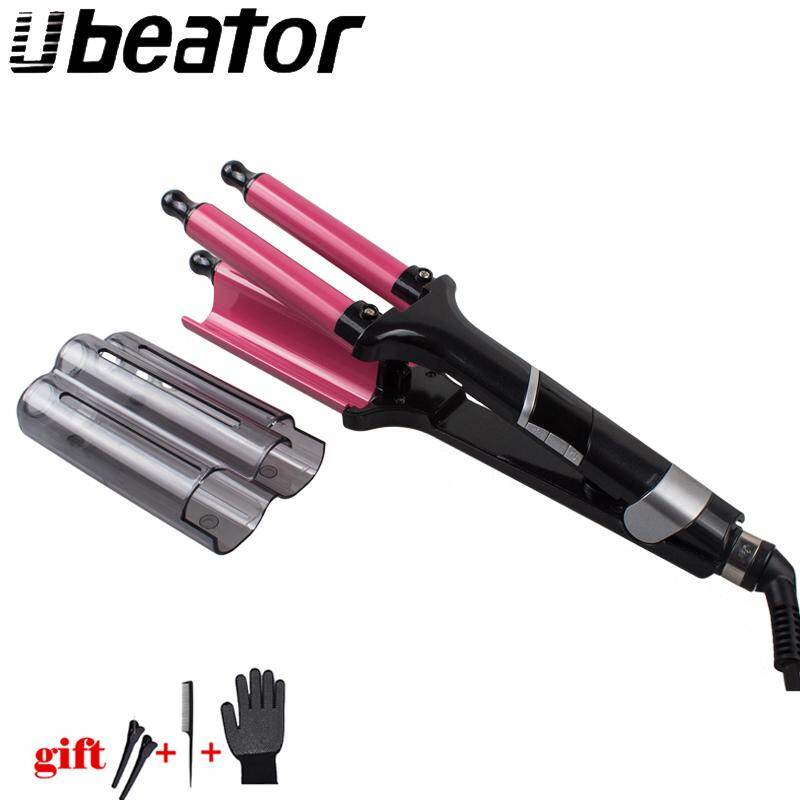 Waver Máy Uốn Tóc Salon Chuyên Nghiệp Máy Tạo Sóng, Máy Uốn Tóc Ba Thùng Bằng Gốm, Dụng Cụ Tạo Kiểu Máy Uốn Tóc Bằng Điện