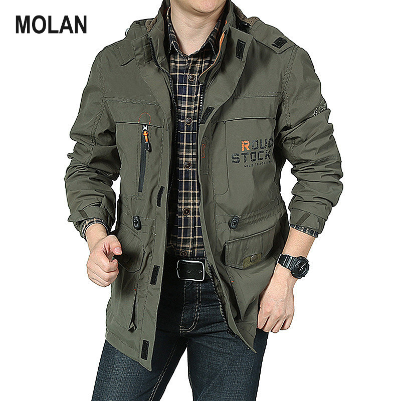 Molan áo khoác nam áo khoác nam thường ngày áo khoác công sở chất liệu cotton nguyên chất