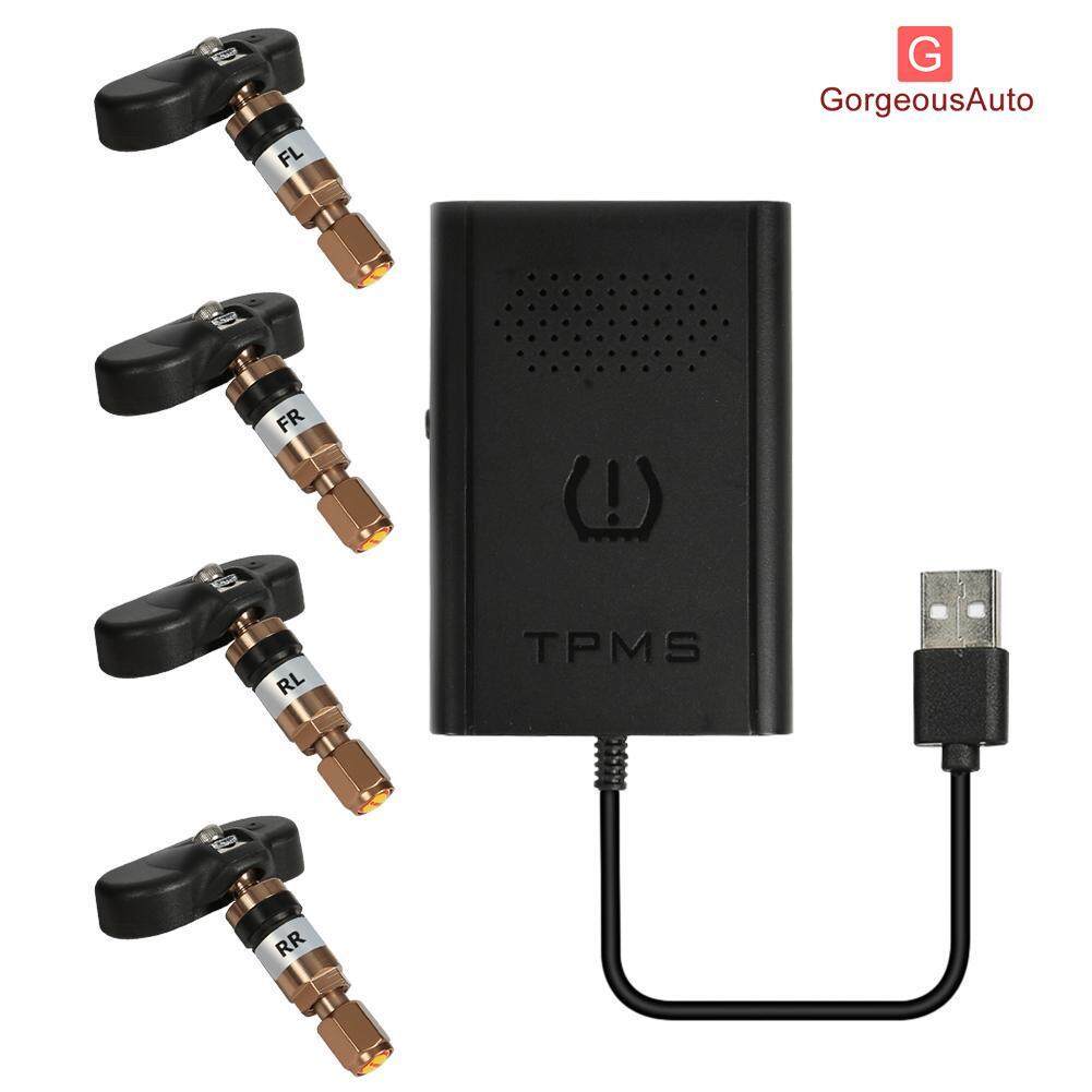GorgeousAuto USB รถแรงดันยาง TMPS + เซ็นเซอร์ภายในสำหรับที่นำทาง Android GorgeousAuto USB รถแรงดันยาง TMPS + เซ็นเซอร์ภายในสำหรับที่นำทาง Android