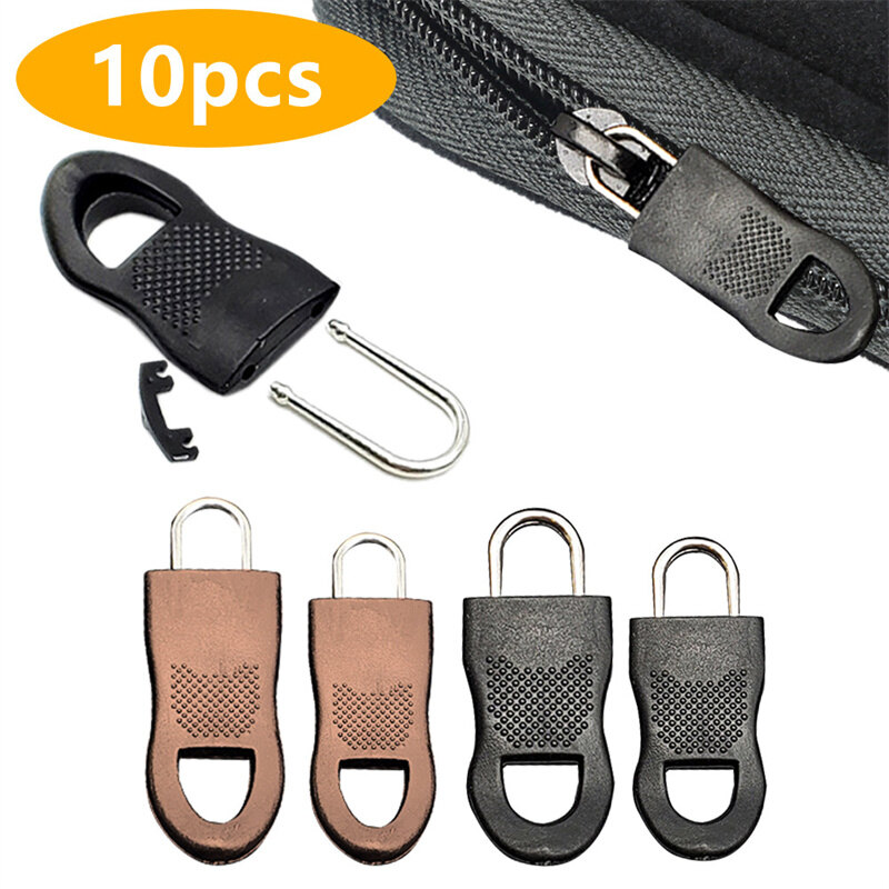 5 cái/10 cái đầu khóa kéo bằng nhựa có thể tháo rời đầu khóa kéo túi hành lý quần áo áo khoác bò phụ kiện mặt dây chuyền sửa chữa thay thế