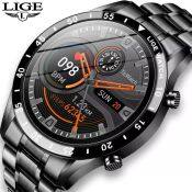 LIGE Smartwatch - Full Touch Screen, IP67 Waterproof, Fitness