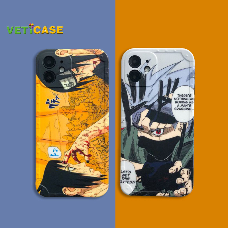 Ốp Lưng Điện Thoại Naruto Sasuke Itachi Kakashi Hoạt Hình Nhật Bản Cho iPhone 11 12 13 Pro X XS Max XR 8 7 Plus SE2 Ốp Lưng Bảo Vệ Silicon Mềm Mini Ốp Lưng Di Động Màu Vàng Xám
