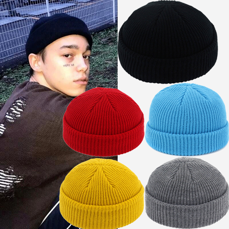 Mũ len hip hop thời trang mũ len dệt kim mũ len nam nữ mũ len dáng rộng không vành ấm áp mùa xuân mùa đông mũ len ngư dân