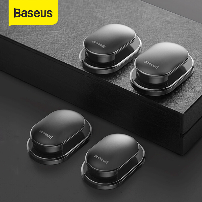 Baseus 4 Cái Kẹp Giữ Cáp Trên Xe Hơi Kẹp Cáp USB Móc Xe Để Đựng Chìa Khóa Tai Nghe Cáp USB, Phụ Kiện Xe Hơi