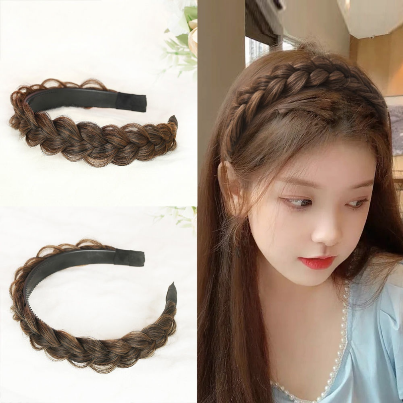 Băng đô bện xoắn tóc giả băng đô bện xương cá thủ công băng đô tóc giả mới 2022 băng đô thời trang cho nữ