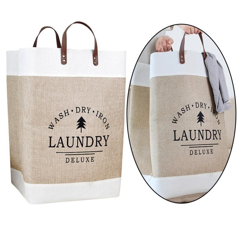 【NEW TOOT】❀ﺴ Waterproof Laundry Basket Foldable Sundries Sorter Bag Storages Bin Large Capacity Home Baskets Hamper Cotton ราคา  1,470 บาท*ส่งฟรี