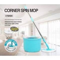 ☀️bộ cây lau nhà xoay lock&lock tay 2 bông lau corner etm494