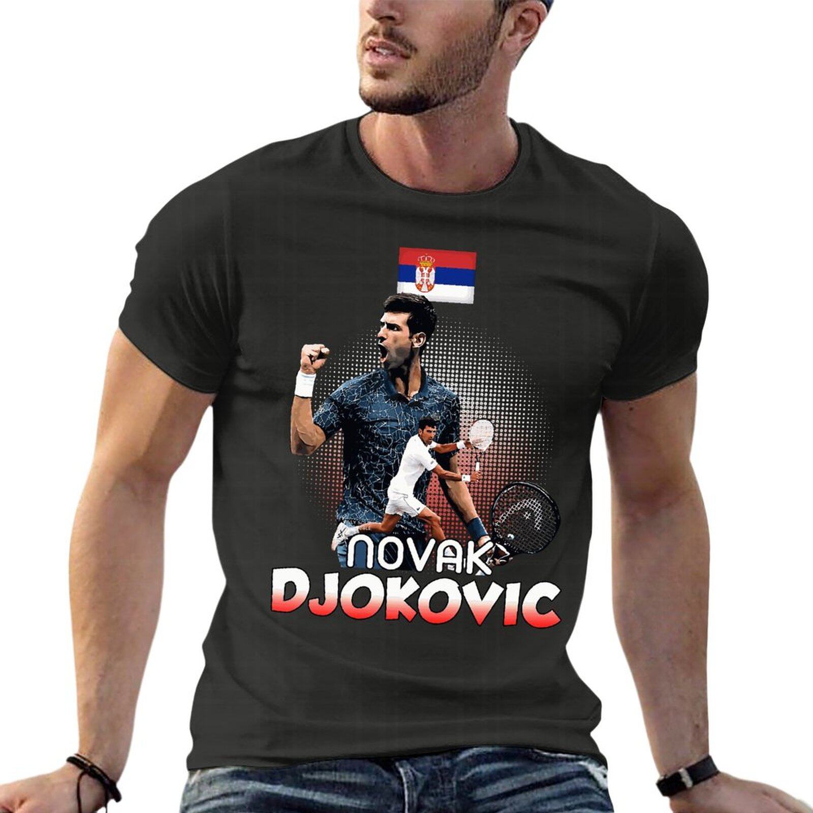 T Áo sơ mi cho nam giới Grand Slam Tennis Novak Djokovic Áo phông cỡ to thương hiệu quần áo nam thời trang dạo phố cỡ lớn TOP Tee