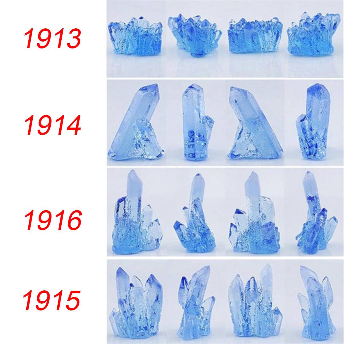 3d molde de la hornada del molde del silicón Coral 4 Diferentes formas de diamante de cristal carámbano Colina aromaterapia Proceso de voltear la torta del molde-FH-1915 