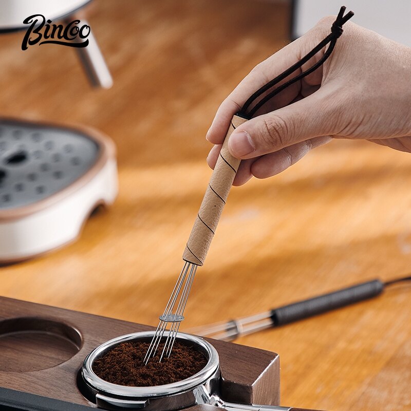 Bincoo kim bột cà phê dụng cụ pha chế cà phê kim máy pha bột kim bột bằng thép không gỉ để phá vỡ cục cà phê