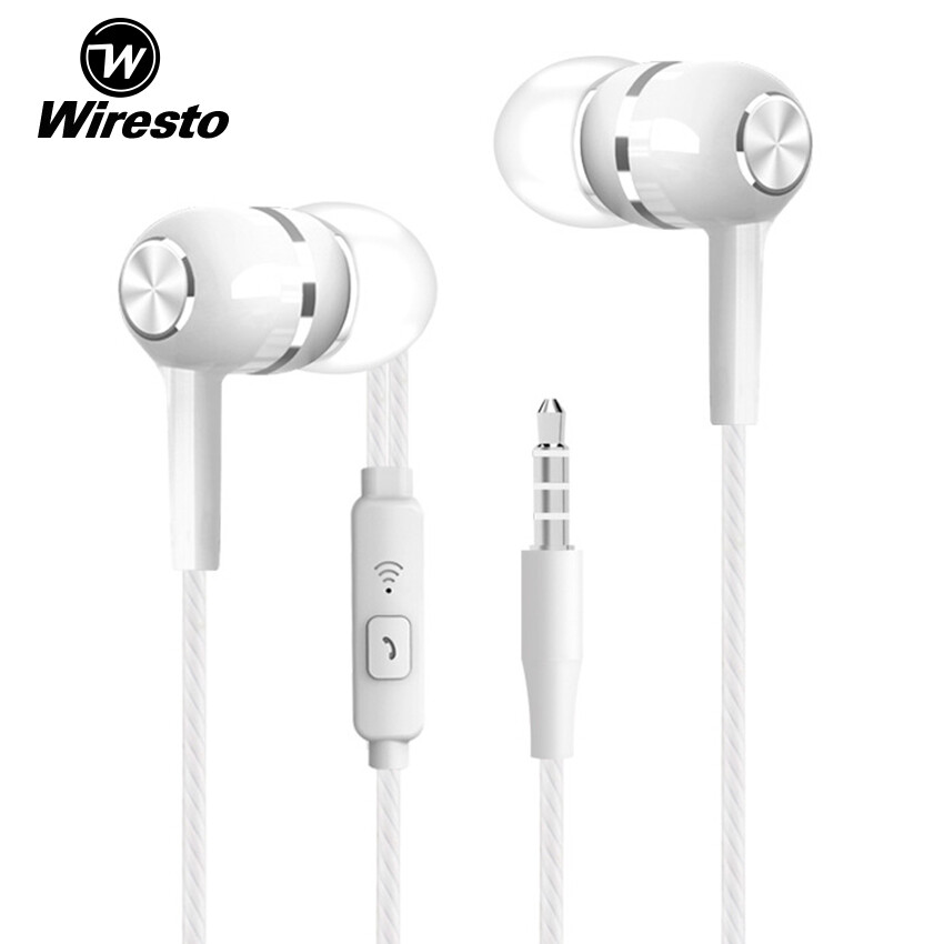 Wiresto Tai Nghe có Dây Tai Nghe có Dây Tai Nghe Giá Rẻ Tai nghe n-Ear Tai nghe Tai nghe có dây Tai nghe nhét trong tai Tai nghe âm thanh nổi 3,5mm Jack cắm Cáp có dây Âm nhạc Tai nghe HIFI Chất lượng âm thanh Không đau tai Tai nghe có micrô HD